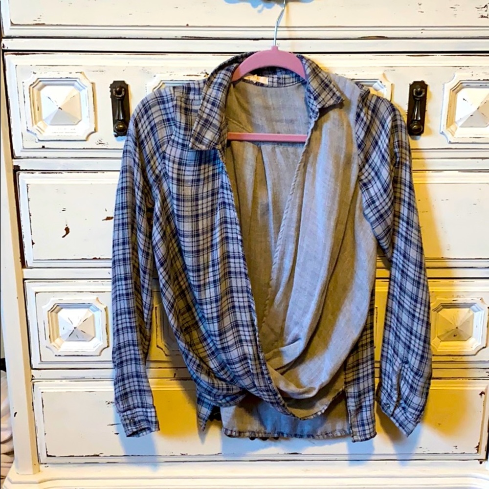 Plaid boutique top